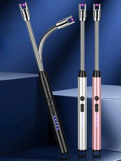 USB Rechargeable Flameless Arc Lighter Flexible and Windproof for Candles, Hiking, Camping, Kitchen, Fireplaces