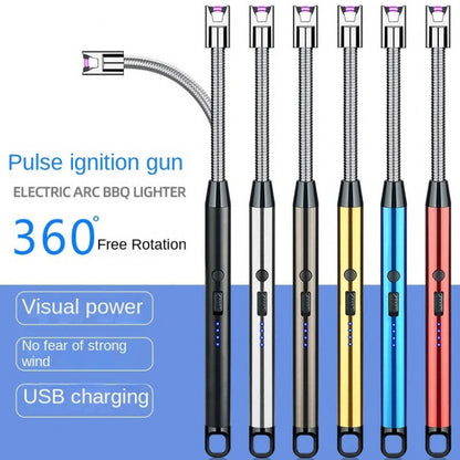 USB Rechargeable Flameless Arc Lighter Flexible and Windproof for Candles, Hiking, Camping, Kitchen, Fireplaces